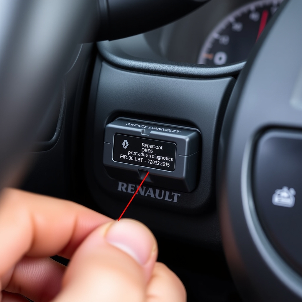 Localisation de la prise de diagnostic OBD2 sur la Renault Clio 4
