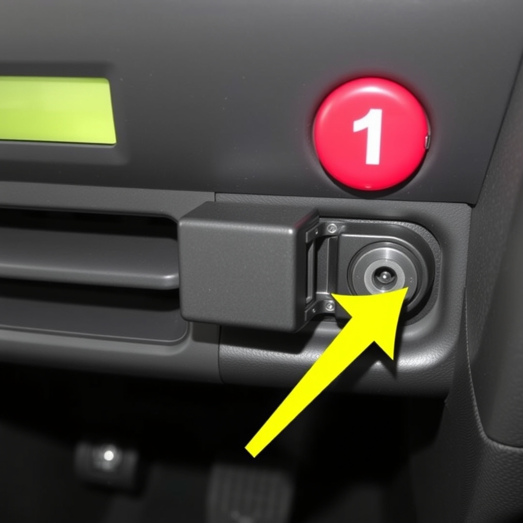 Localisation de la prise de diagnostic OBD2 sur le Renault Scénic III 1.4 TCe