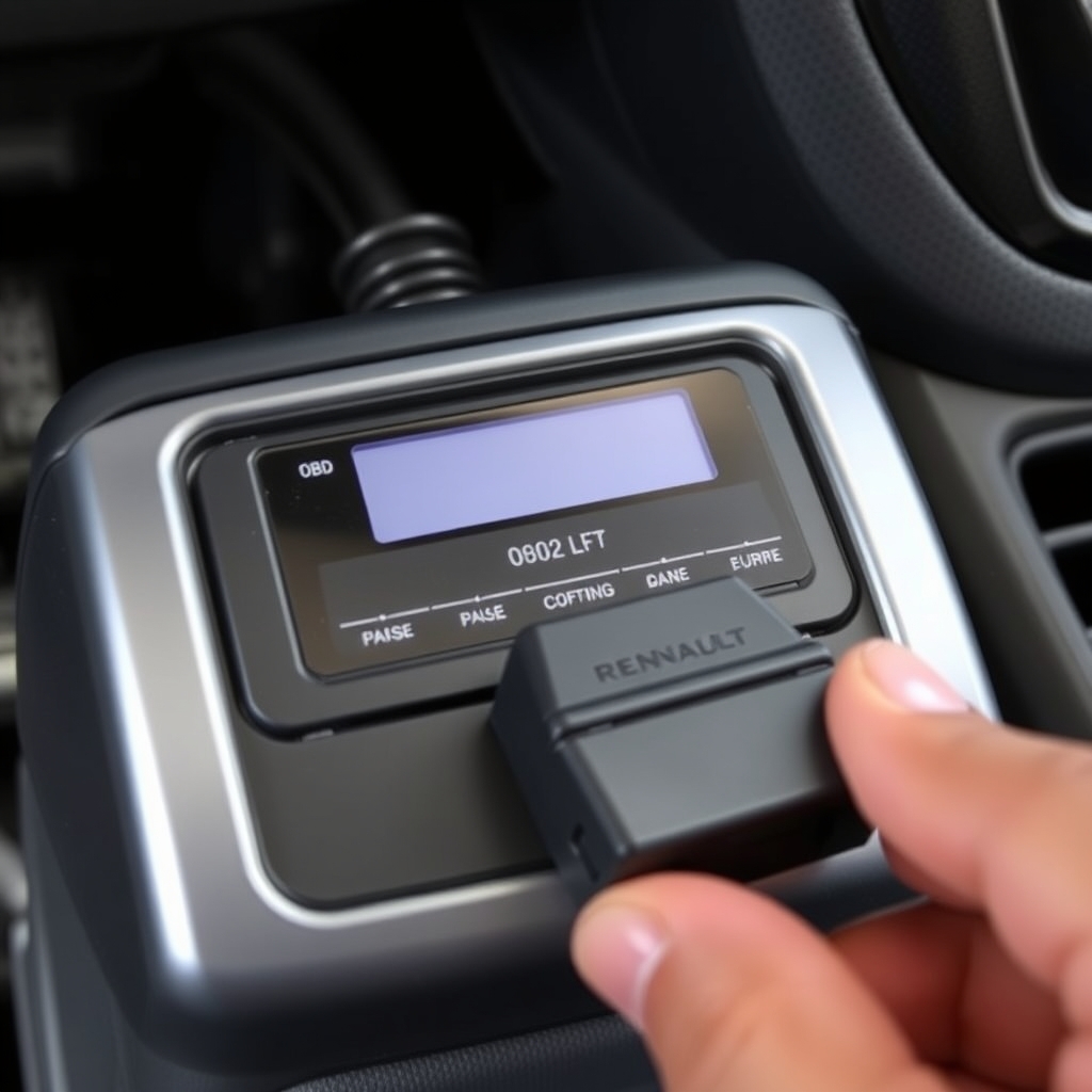 Localisation de la prise OBD2 pour diagnostic sur le Renault Scénic 2