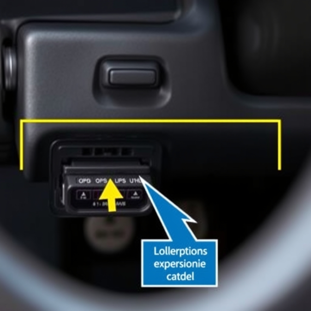 Localisation de la prise OBD2 pour diagnostic sur le Renault Scénic 2